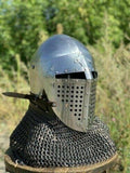 Medieval Helmets Bascinet Medieval HMB Combat SCA Battle Ready Helmet Costume Knight Cosplay Gift - collectiblegiftitems