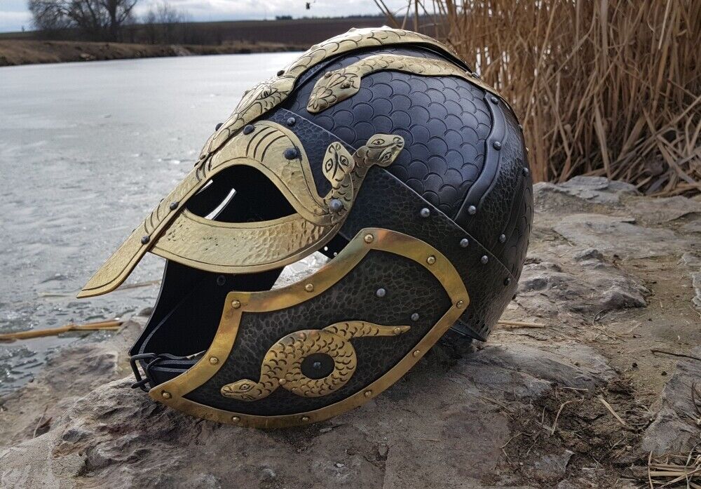 16GA SCA LARP Vallas medievales endurecidas WICKES Réplica de casco vikingo normando II