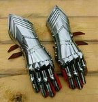 Armor Medieval Steel Gauntlets – Late Gothic Knight Finger Gloves for SCA & LARP | Perfect Gift