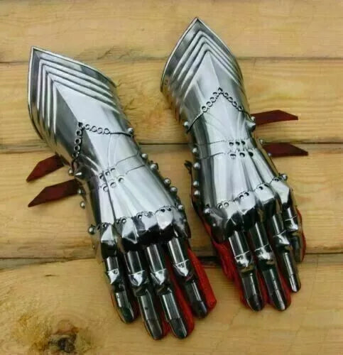 Armor Medieval Steel Gauntlets – Late Gothic Knight Finger Gloves for SCA & LARP | Perfect Gift