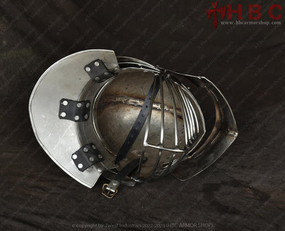 German Sallet Cage Helmet