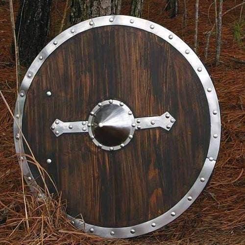 Round Wooden Viking Shield - collectiblegiftitems