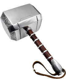 Thor Hammer Mjolnir Prop Replica 1:1 Solid Power Authentic Avengers Perfect for Gift, Collectors, Halloween, and Cosplay - collectiblegiftitems