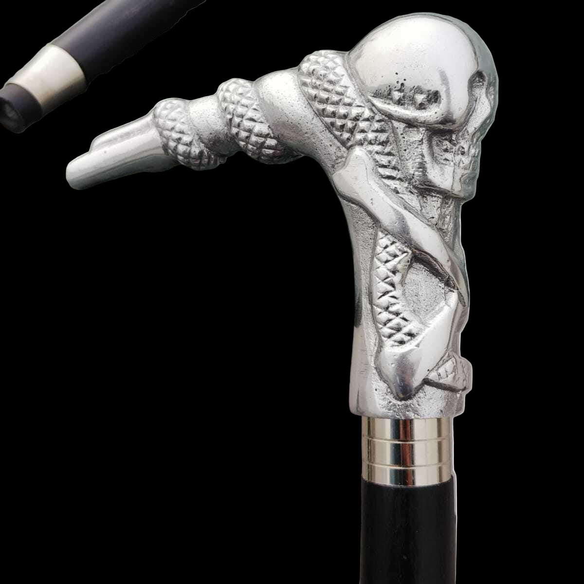 skull walking cane