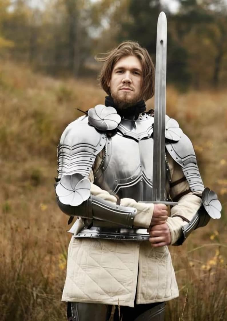 Handmade Steel Knight Armor Medieval Cuirass, Handcrafted Armor LARP Cosplay & Medieval Reenactment