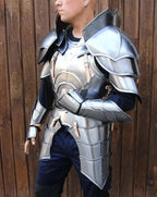 Medieval 18GA Steel Battle Armor Set | Cuirass, Pauldrons & Gauntlets | Combat-Ready SCA & LARP Warrior Gear