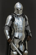 Wearable Barbuta Knight Armor Suit Medieval Full Steel Costume for Reenactment LARP and Historical Display