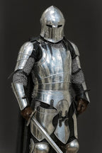 Wearable Barbuta Knight Armor Suit Medieval Full Steel Costume for Reenactment LARP and Historical Display